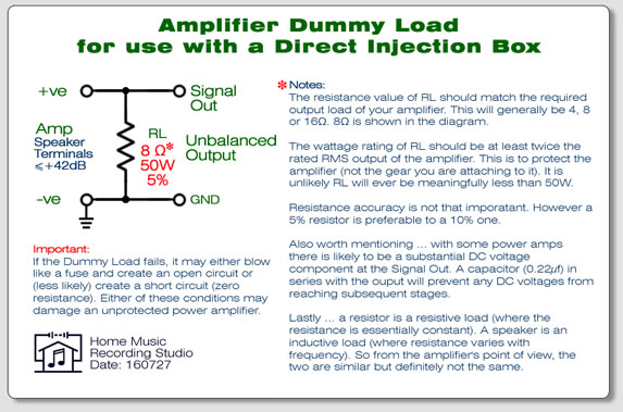 AM 403 Dual DI Box
Amplifier Dummy Load for DI Box