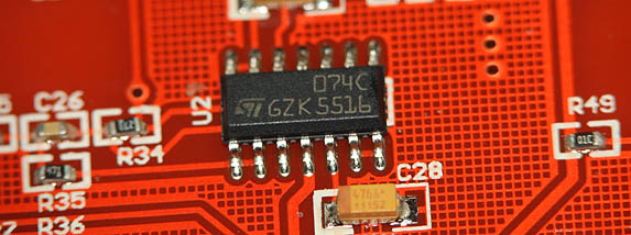 Caline CP-24 Close Up
Showing SMD TL074 Quad Op Amp
Caline CP-24 Close Up