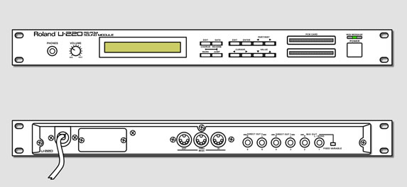 Roland U-220 Front & Rear Panel
Click for PDF
Roland U-220 Front & Rear Panel PDF