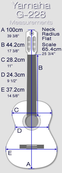 Yamaha G-228 Classical Guitar
Measurements
Yamaha G-228 Classical Guitar
Measurements